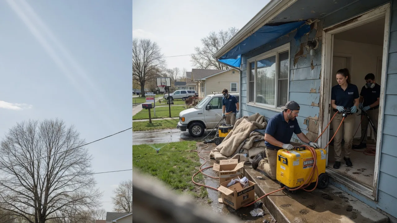 Basement Flood Cleanup in Burnt Prairie, IL near me
